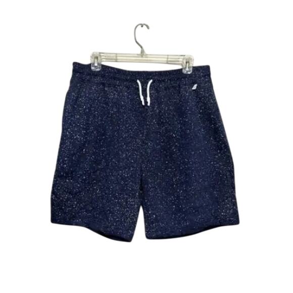 Sovereign Code Sweat Shorts Speckled Style Drawstring Pockets Blue White L NWT - Picture 1 of 7
